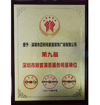 The ninth Shenzhen Customer Satisfaction Service Star Unit